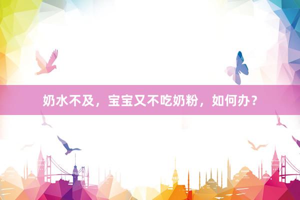 奶水不及，宝宝又不吃奶粉，如何办？