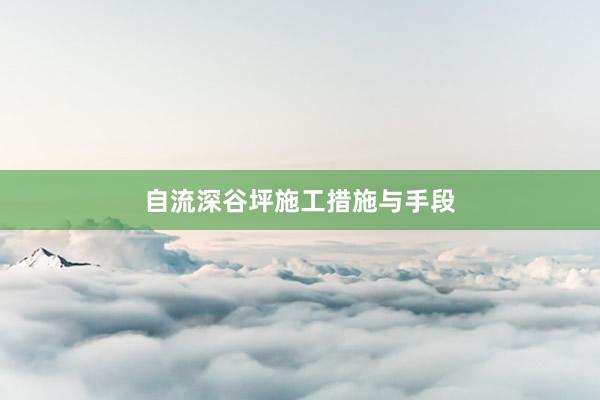 自流深谷坪施工措施与手段