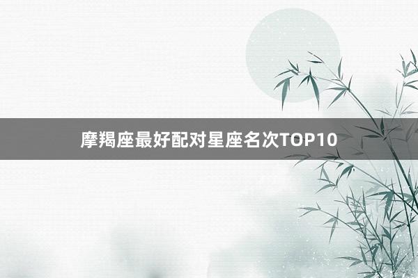 摩羯座最好配对星座名次TOP10